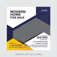 home real estate property square banner for social media vector