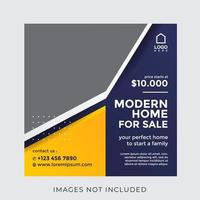 home real estate property square banner for social media vector