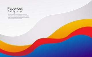modern abstract papercut background vector