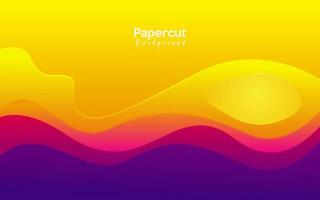 modern abstract papercut background vector
