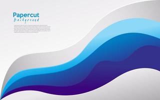 modern abstract papercut background vector