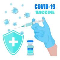 Coronavirus vaccine. Vector illustration