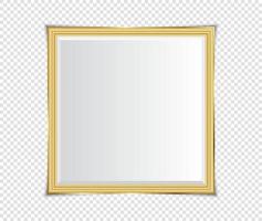 Gold shiny glowing frame background. Gold luxury vintage style vector