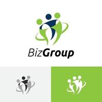 grupo empresarial equipo socio trabajo de oficina logo símbolo vector