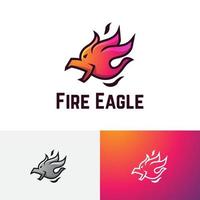 Fire Flame Comet Meteor Burn Eagle Hawk Falcon Logo vector