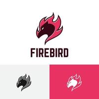 fuego pájaro phoenix espíritu llama caliente logotipo moderno vector