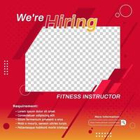 Recruitment advertising template. Recruitment Poster, social media vector