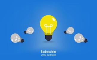 Idea concept with bulbs symbol vector illustration