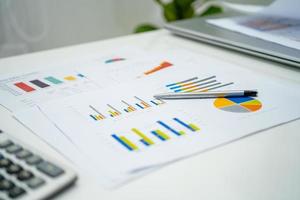 Chart graph financial reports project accounting in office photo