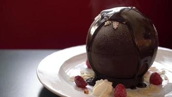 zoete dessert chocoladetaart video