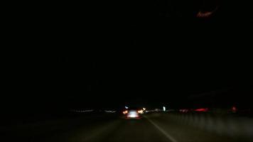 time lapse körljus på väg video