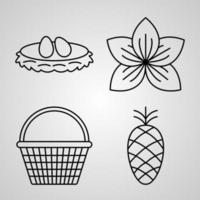 conjunto de iconos de primavera ilustración vectorial eps vector