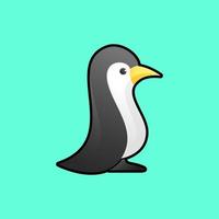 impresionante logo de mascota de vector de pingüino