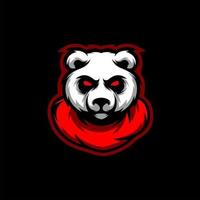 AWESOME ANGRY PANDA VECTOR MASCOT LOGO