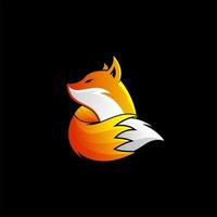 impresionante logotipo de la mascota del vector del zorro