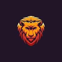 AWESOME LION HEAD LOGO VECTOR MASCOT