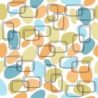 Vector pattern of colored spots with squares
