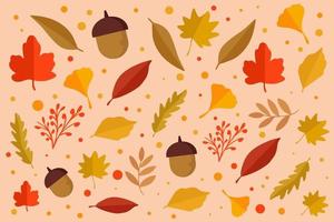 flat design autumn pattern vector