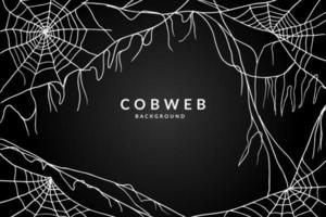 halloween cobweb background vector illustration