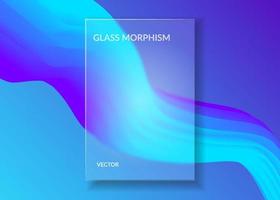 glass morphism abstract modern background vector