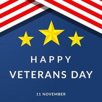 veterans day design with golden stars. 11 november vector