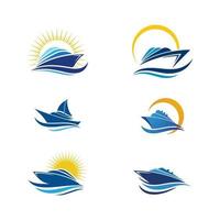 Cruise ship vector icon illustration design