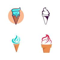 Ilustración de diseño de icono de vector de helado