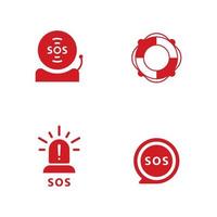 SOS Vector icon design illustration