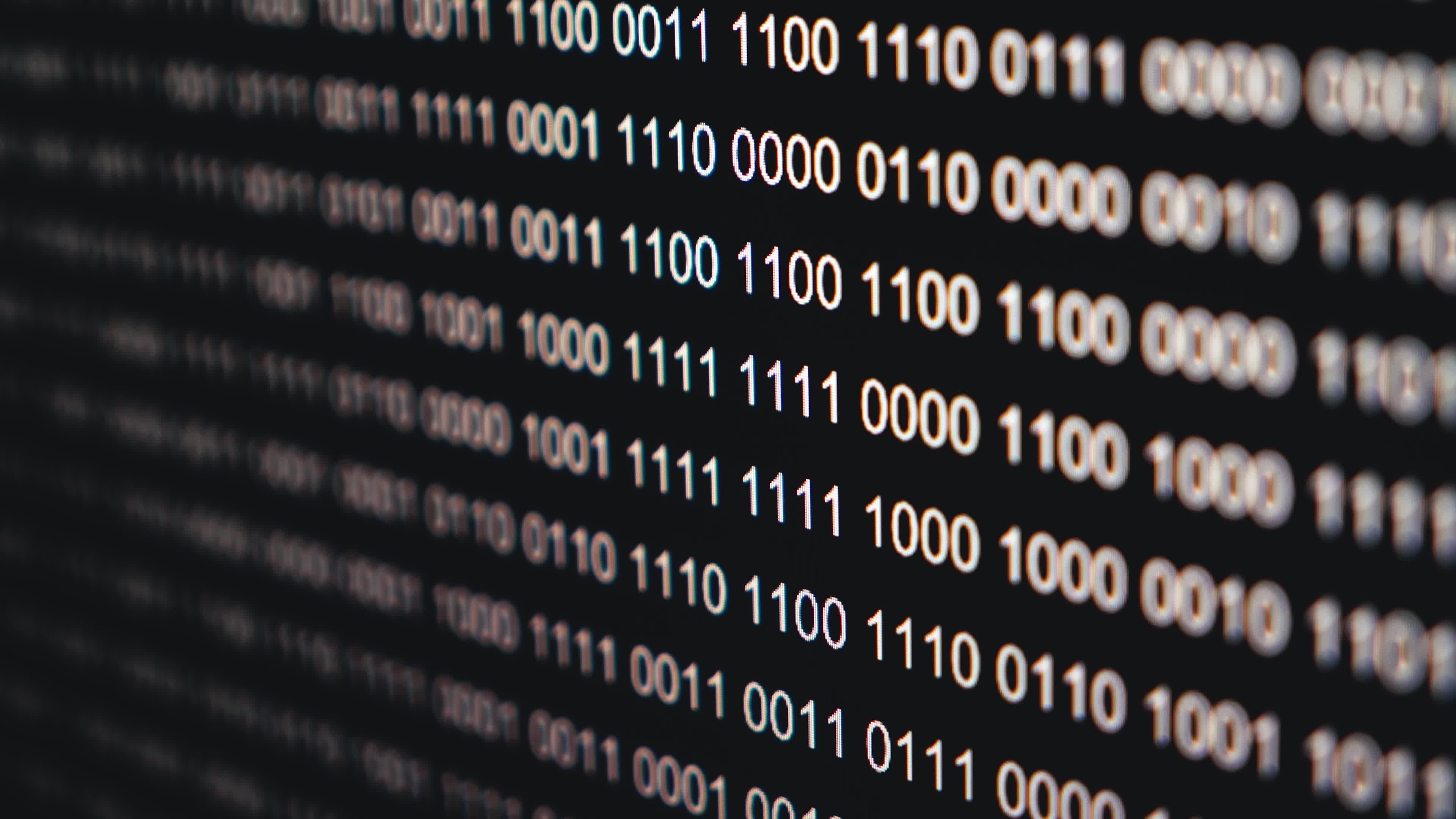 Binary Code Close Up 3466802 Stock Video at Vecteezy