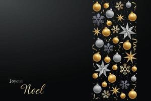 Joyeux noel Dark festive background vector