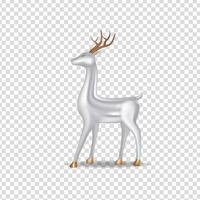 reindeer with realistic 3d vector transparent background