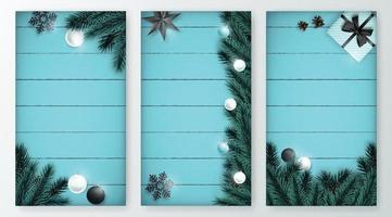 Vertical Christmas background set