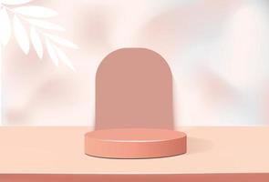 pink minimalist podium 3d style vector rendering