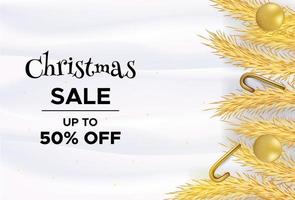 Merry Christmas sale banner vector