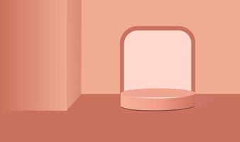 pink podium 3d product display and promotion vector renderings