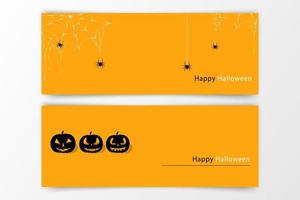 Halloween hand drawn invitation or greeting Cards set vector