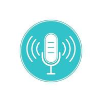 Microphone Icon. Webcast, Live Stream, Webinar Illustration vector