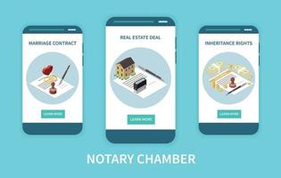 Notary Chamber Isometric Concept vector