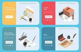 Notary Services Web Banners vector