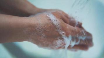 Washing hand with water video