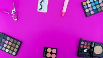 Multicolored beautiful eyeshadow palette photo
