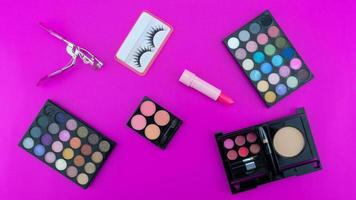 Multicolored beautiful eyeshadow palette photo