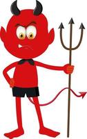 personaje de dibujos animados del diablo rojo con expresión facial