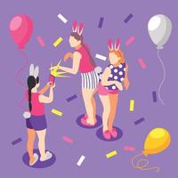 Pajama Costume Party Composition vector