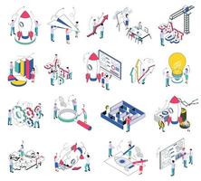 Business Startup Isometric Icons vector