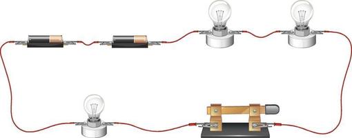 experimento científico de circuitos vector