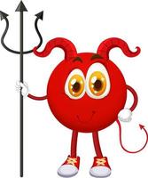 A red devil cartoon character with facial expression vector