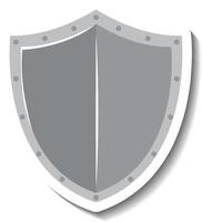 Knight shield cartoon sticker vector
