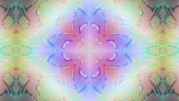 Abstract multicolored symmetrical kaleidoscope background video