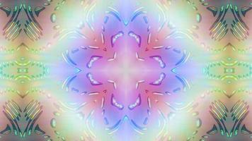 Abstract multicolored symmetrical kaleidoscope background video